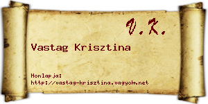 Vastag Krisztina névjegykártya